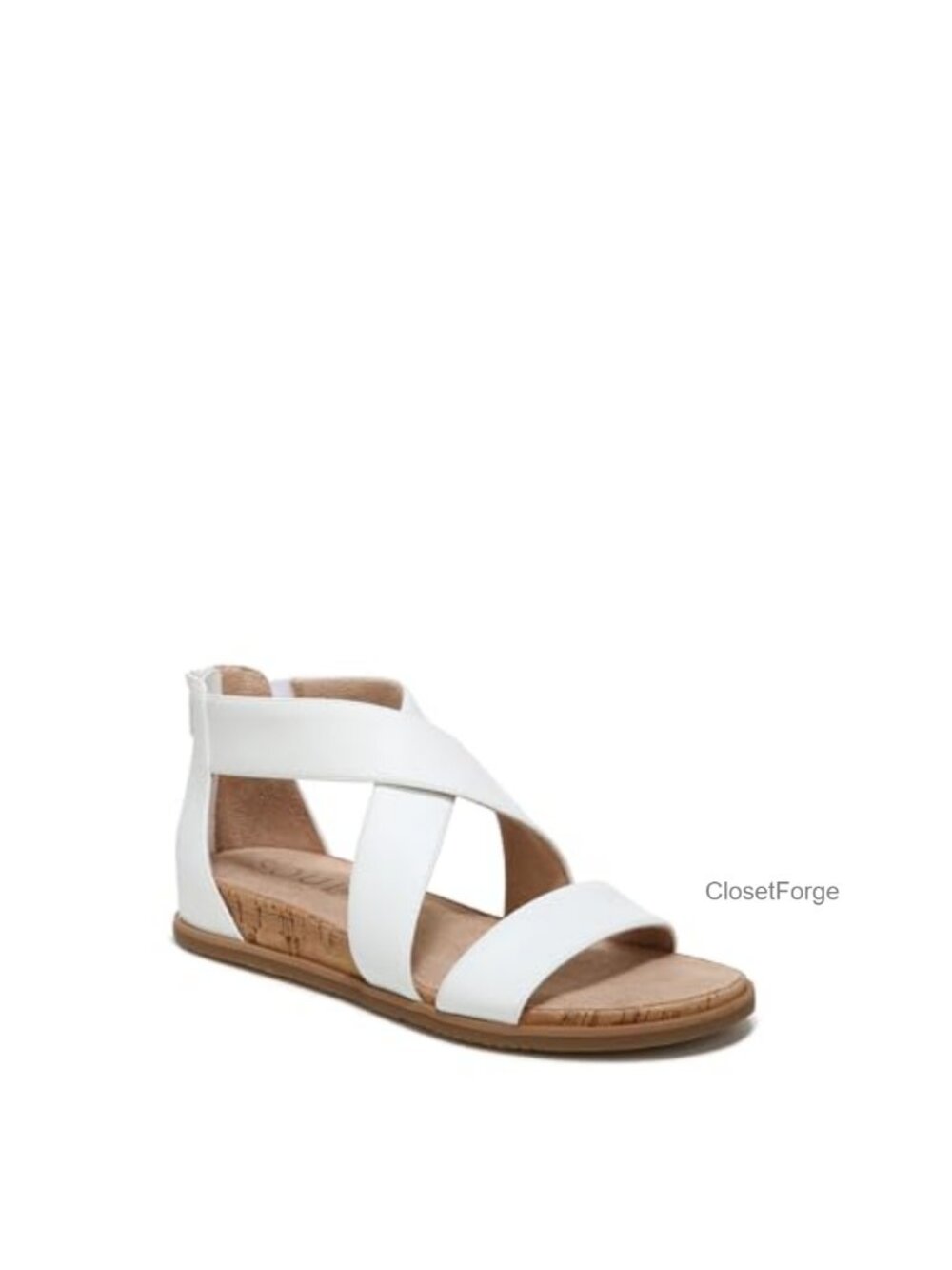 Wedge Sandals with Cork Outsole Memory Foam Ankle Strap Open Toe